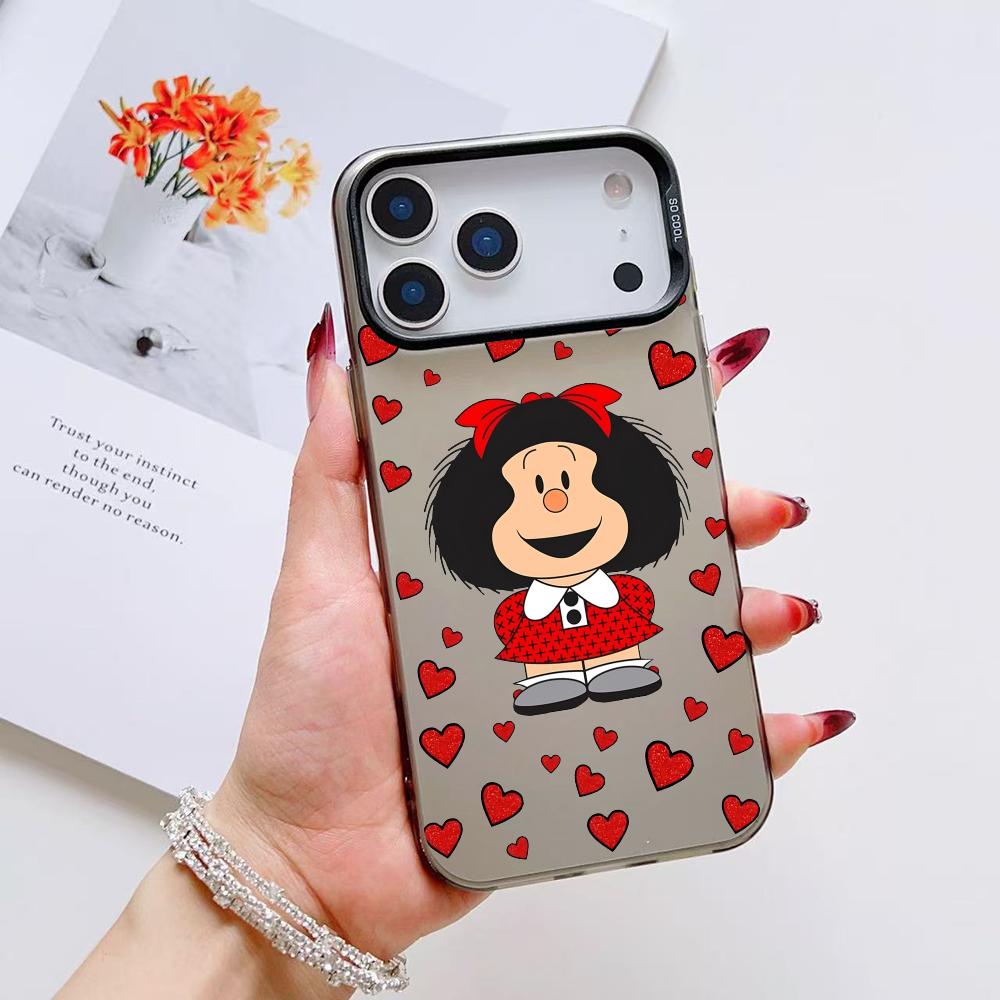 Kawaii Girl M-Mafalda Phone Case For iPhone 17 16 15 14 13 12 11 Pro Max Air Colorful Matte Laser Aurora Shockproof Phone Case iPhone 11 Pro Max
Kawaii Girl M-Mafalda Phone Case For iPhone 17 16 15 14 13 12 11 Pro Max Air Colorful Matte Laser Aurora Shockproof Phone Case iPhone 11 Pro Max