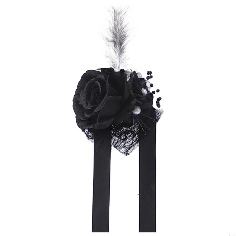 Double Eerie Silk Flower Boutonniere Set Gothic Accessory for Halloween Costume Attire
Double Eerie Silk Flower Boutonniere Set Gothic Accessory for Halloween Costume Attire