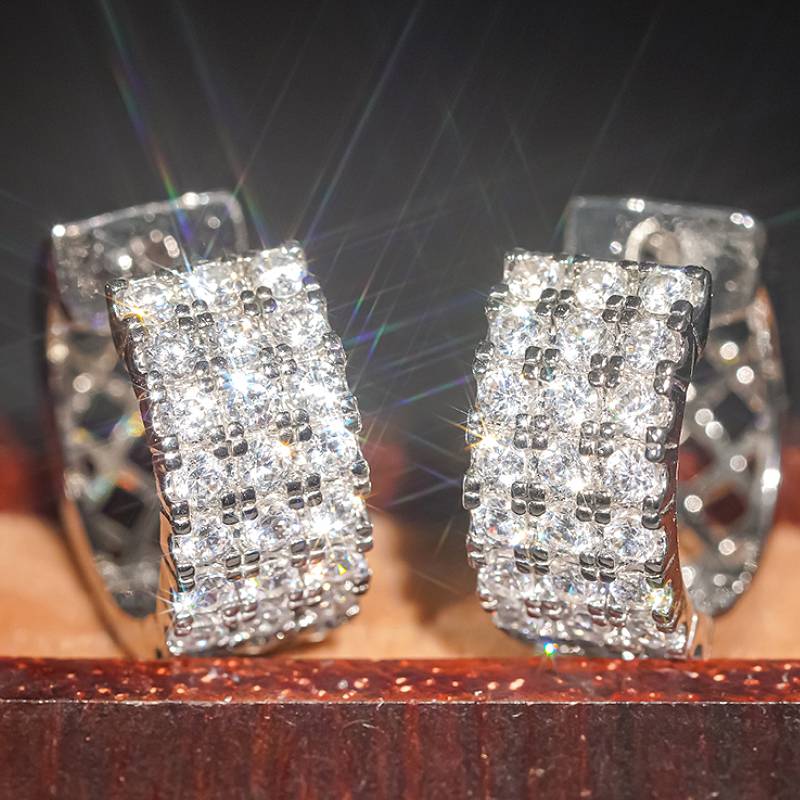 Huitan Classic Women Hoop Earrings Full Shiny Cubic Zirconia Fashion Versatile Party Daily Accessories Wedding Zircon for Lady
Huitan Classic Women Hoop Earrings Full Shiny Cubic Zirconia Fashion Versatile Party Daily Accessories Wedding Zircon for Lady