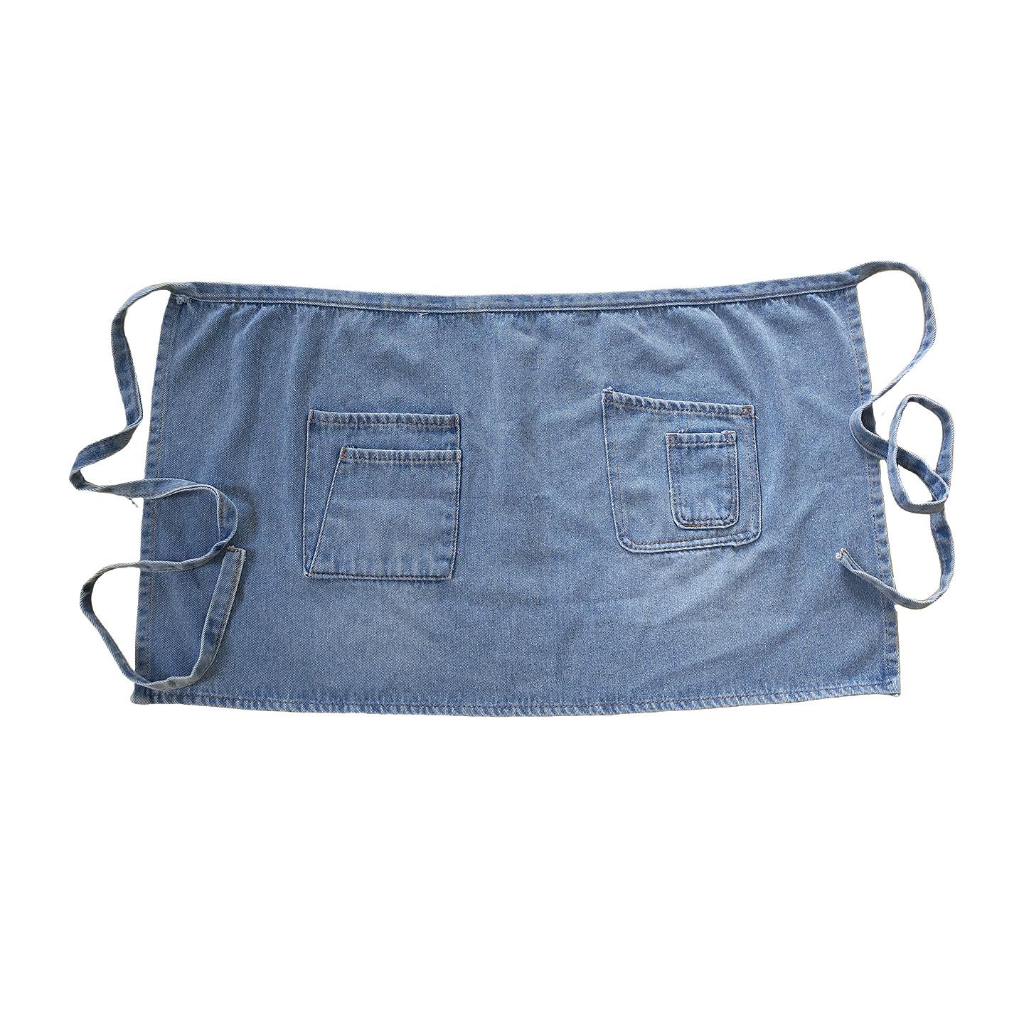 Thickened washed denim apron stain-proof household cleaning kitchen work haircut cafe men and women
Thickened washed denim apron stain-proof household cleaning kitchen work haircut cafe men and women