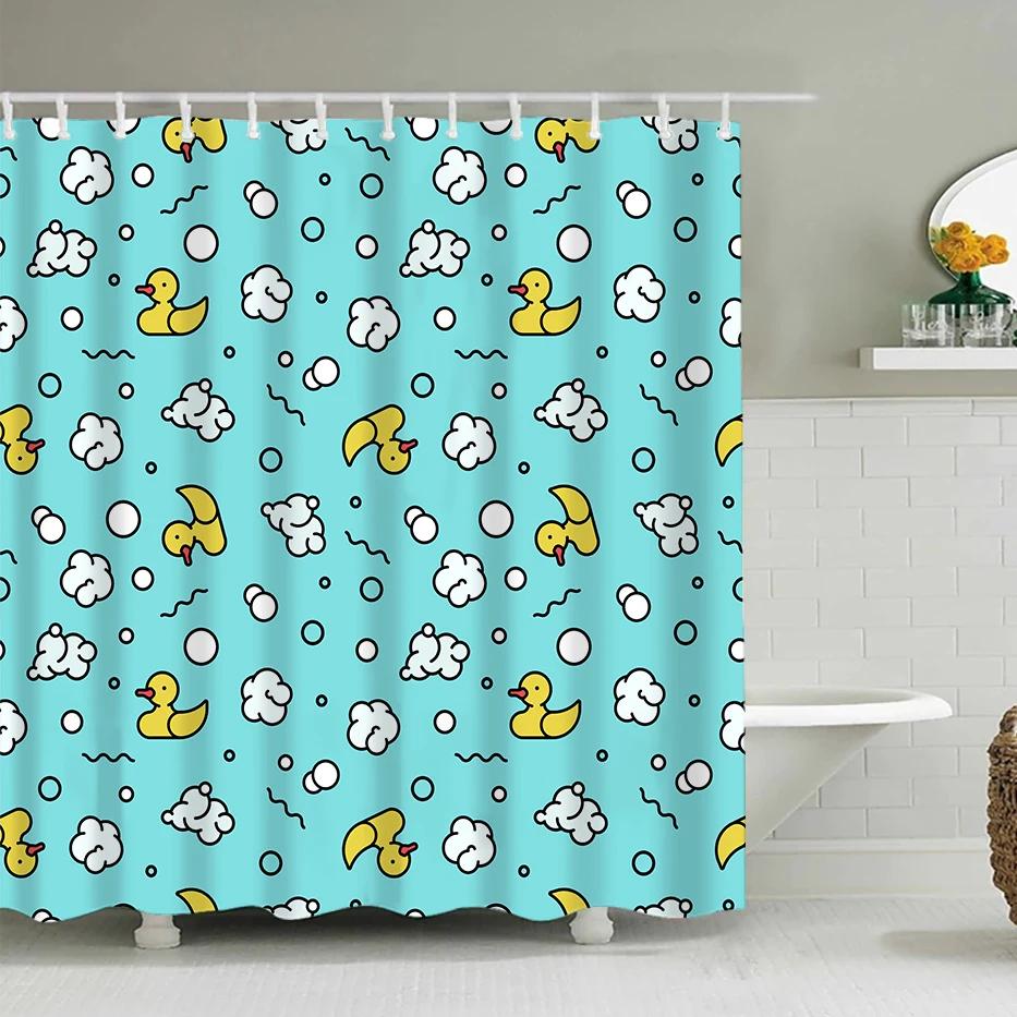 Duck Shower Curtain Cartoon Character Taking A Bath Colorful Drops Backdrop Dots,Cloth Fabric Bathroom Curtains With Hooks W60H190(CM)-1 Pcs
Duck Shower Curtain Cartoon Character Taking A Bath Colorful Drops Backdrop Dots,Cloth Fabric Bathroom Curtains With Hooks W60H190(CM)-1 Pcs