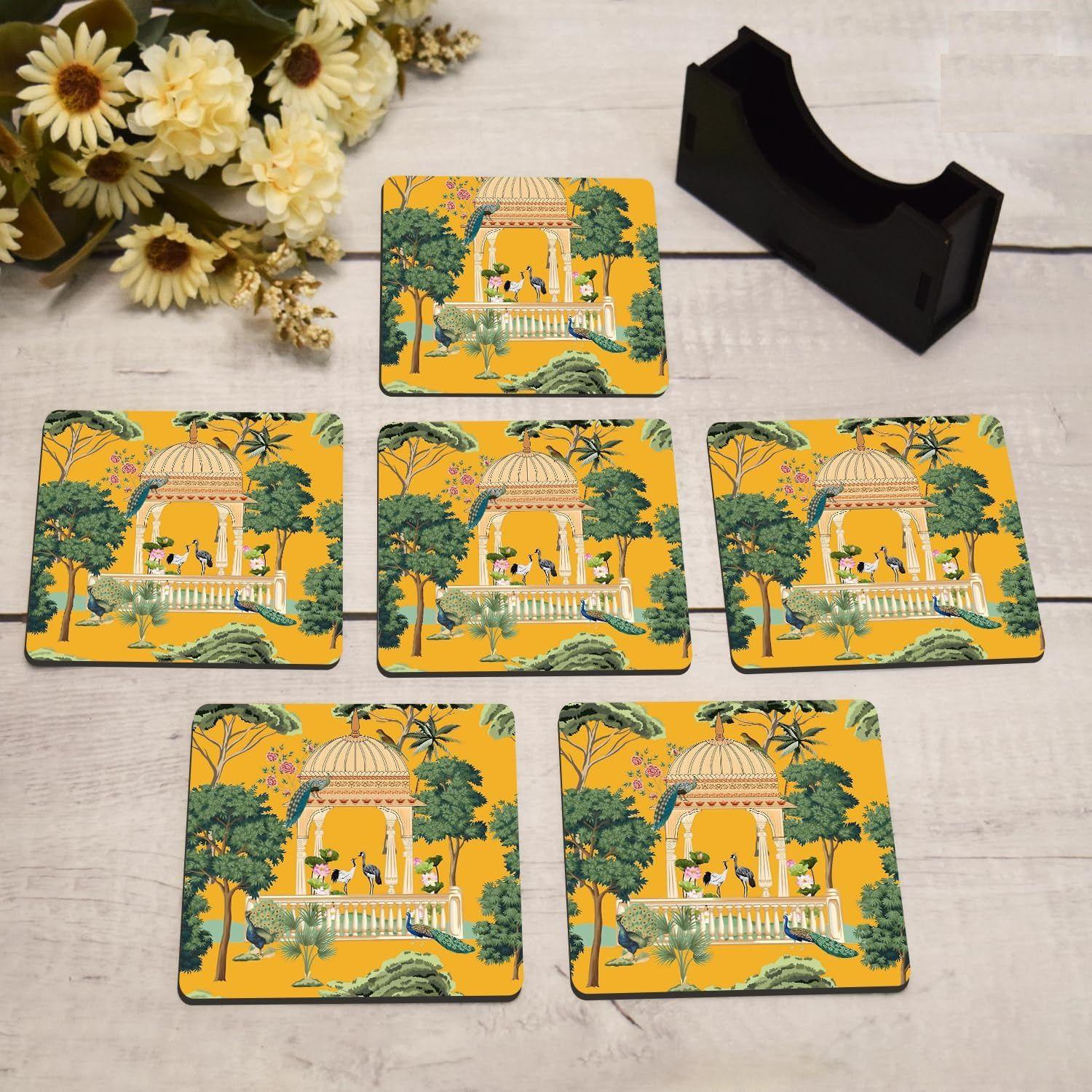 Tea Coasters Set of 6, Beautiful Design with Stand for Tea Cups, Coffee Mugs, and Glasses, Ideal for Diwali Gifting (Eden Garden)
Tea Coasters Set of 6, Beautiful Design with Stand for Tea Cups, Coffee Mugs, and Glasses, Ideal for Diwali Gifting (Eden Garden)