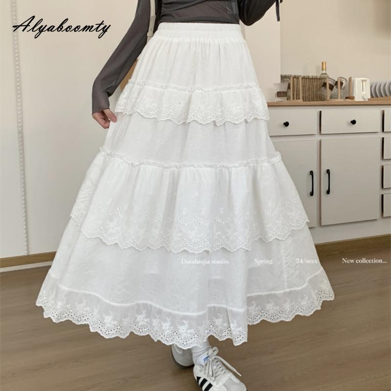Корейский стиль, весна-лето, женская многоярусная юбка миди с высокой талией, черно-белая элегантная женская юбка с открытыми оборками
Корейский стиль, весна-лето, женская многоярусная юбка миди с высокой талией, черно-белая элегантная женская юбка с открытыми оборками