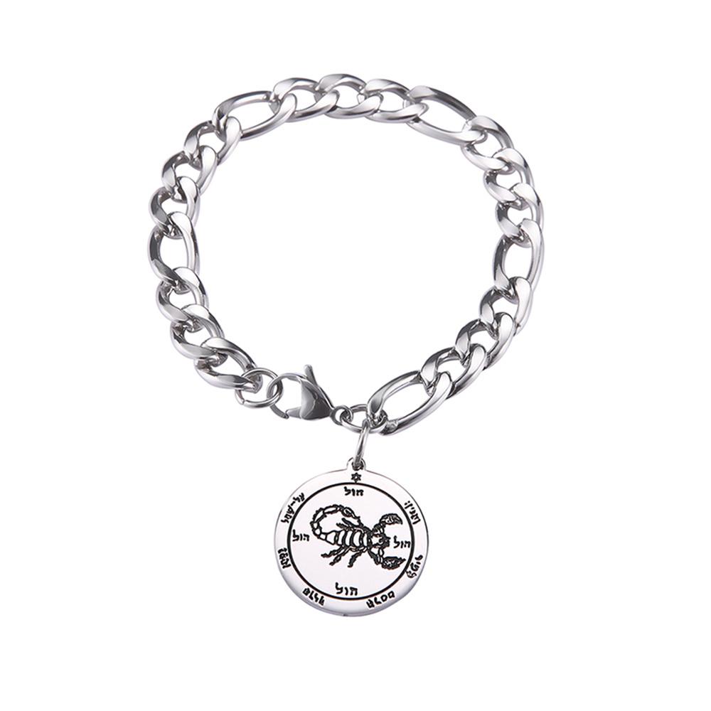 Kabbalah King Key of Solomon Men Bracelet Stainless Steel Chain The Fifth Pentacle Scorpion Protection Amulet Jewelry
Kabbalah King Key of Solomon Men Bracelet Stainless Steel Chain The Fifth Pentacle Scorpion Protection Amulet Jewelry