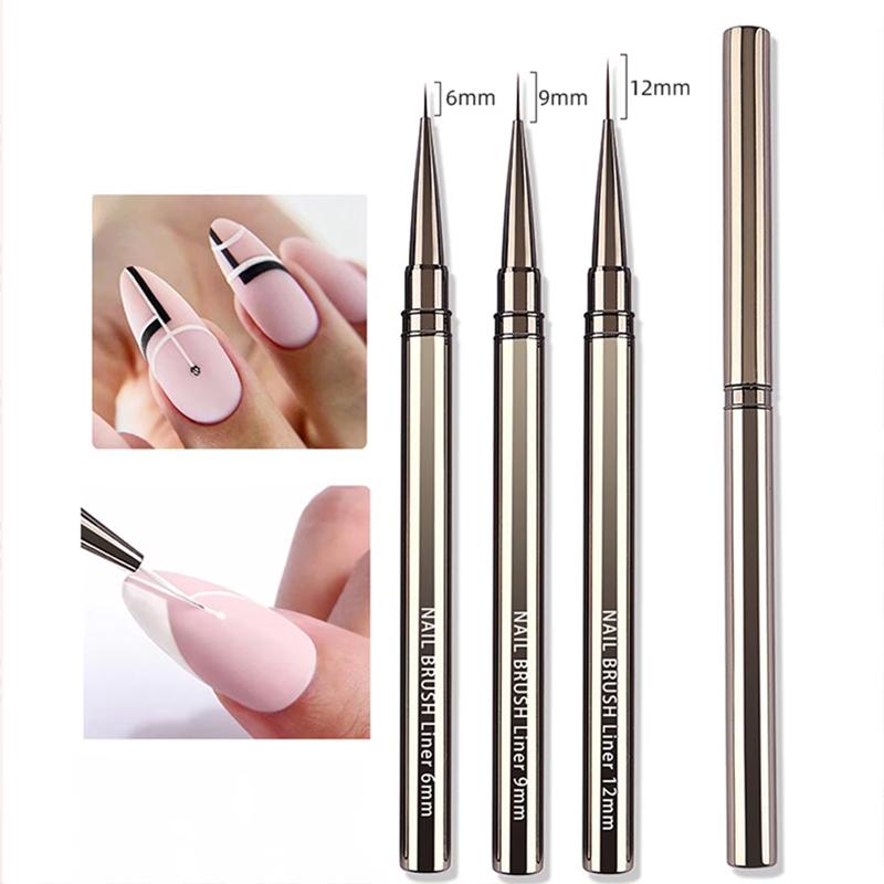 Silver Nail Liner Brush 6/9/12/15/18mm Thin Nail Art Brush for Manicure Design Pen Detail Acrylic Line Detail Drawing Painting
Silver Nail Liner Brush 6/9/12/15/18mm Thin Nail Art Brush for Manicure Design Pen Detail Acrylic Line Detail Drawing Painting