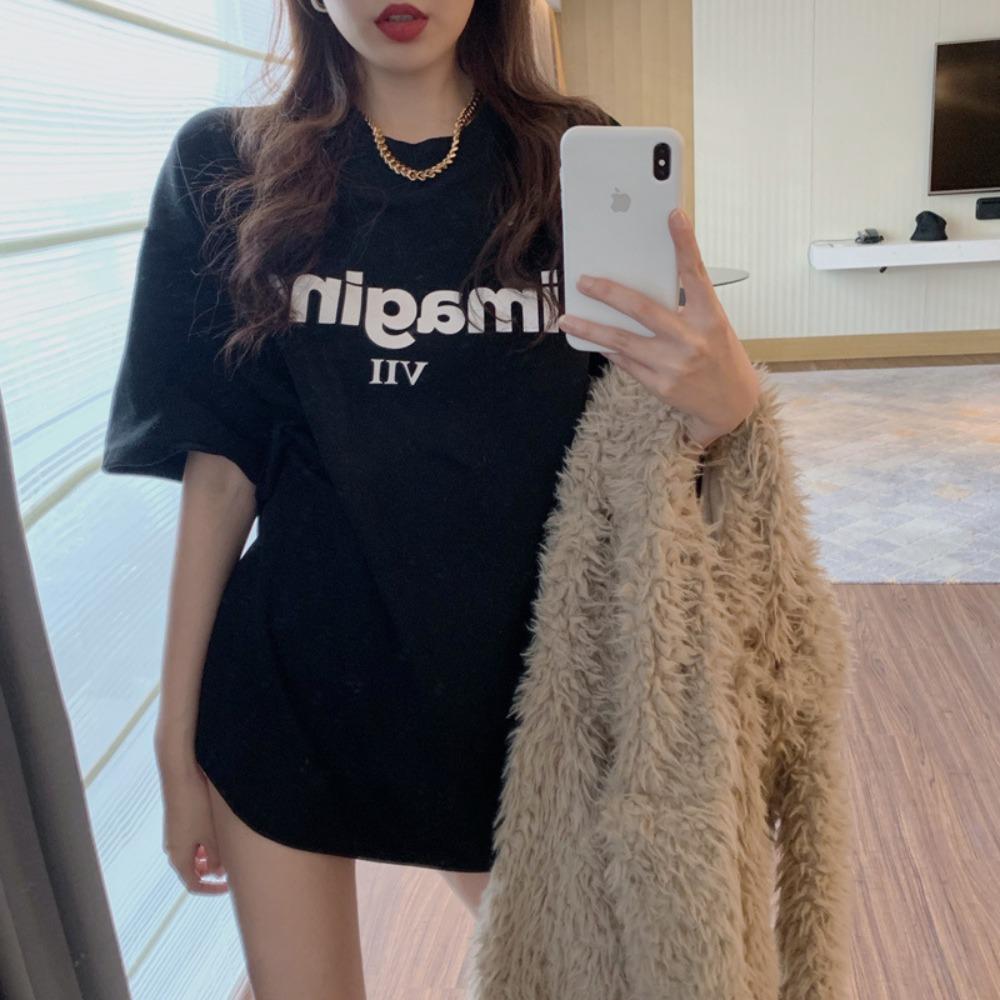 Large size short-sleeved T-shirt women s crew neck summer Korean version new loose women s alphabet women s top women s M чёрный
Large size short-sleeved T-shirt women s crew neck summer Korean version new loose women s alphabet women s top women s M чёрный