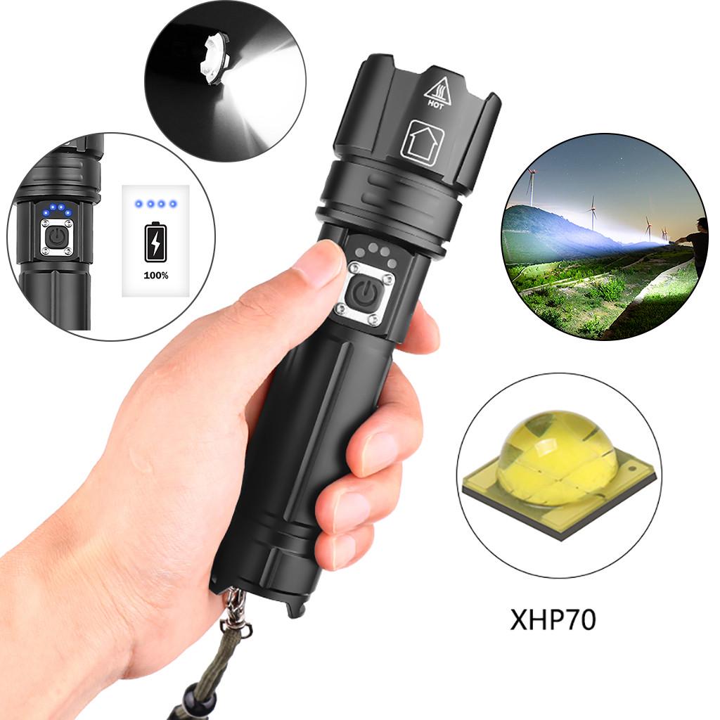 (SU)Мощный светодиодный фонарик из алюминиевого сплава XHP70 с зарядкой через USB с дисплеем для зарядки
(SU)Мощный светодиодный фонарик из алюминиевого сплава XHP70 с зарядкой через USB с дисплеем для зарядки