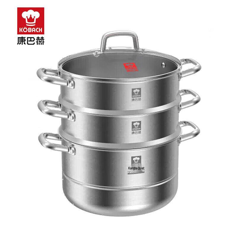 Kangbach 32cm 3-Layer 304 Stainless Steel Steamer Pot
Kangbach 32cm 3-Layer 304 Stainless Steel Steamer Pot