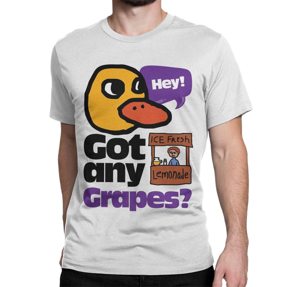 Футболка Hey Got Any Grapes для женщин унисекс, хлопковые футболки Crazy с круглым вырезом, футболка с забавной уткой, одежда с короткими рукавами, большие размеры унисекс 3XL
Футболка Hey Got Any Grapes для женщин унисекс, хлопковые футболки Crazy с круглым вырезом, футболка с забавной уткой, одежда с короткими рукавами, большие размеры унисекс 3XL