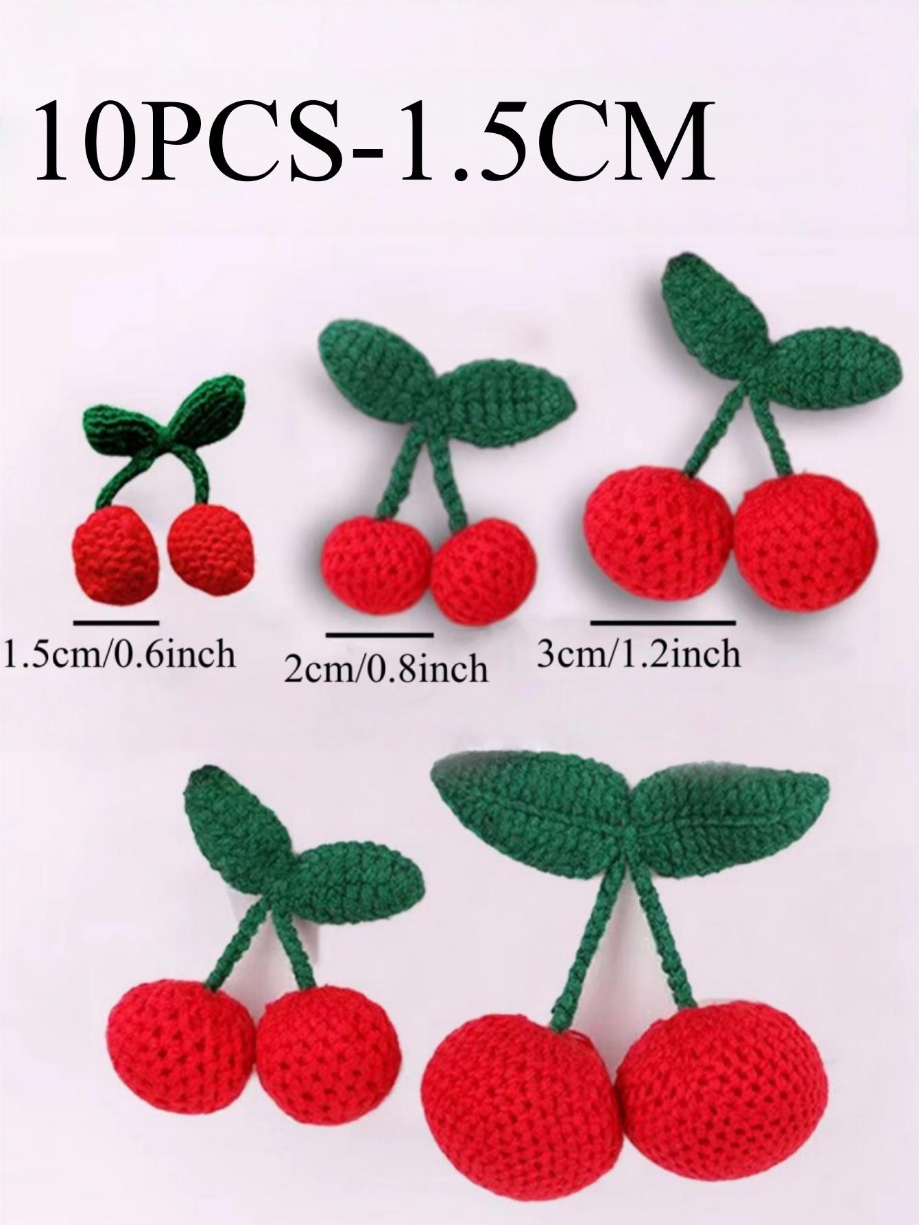 10/20PCS Knitted Cherry Hook Weaving DIY Ornaments Craft Supplies Clothing Hat Shoe Key Chain Earring Decor Pendant Decoration
10/20PCS Knitted Cherry Hook Weaving DIY Ornaments Craft Supplies Clothing Hat Shoe Key Chain Earring Decor Pendant Decoration