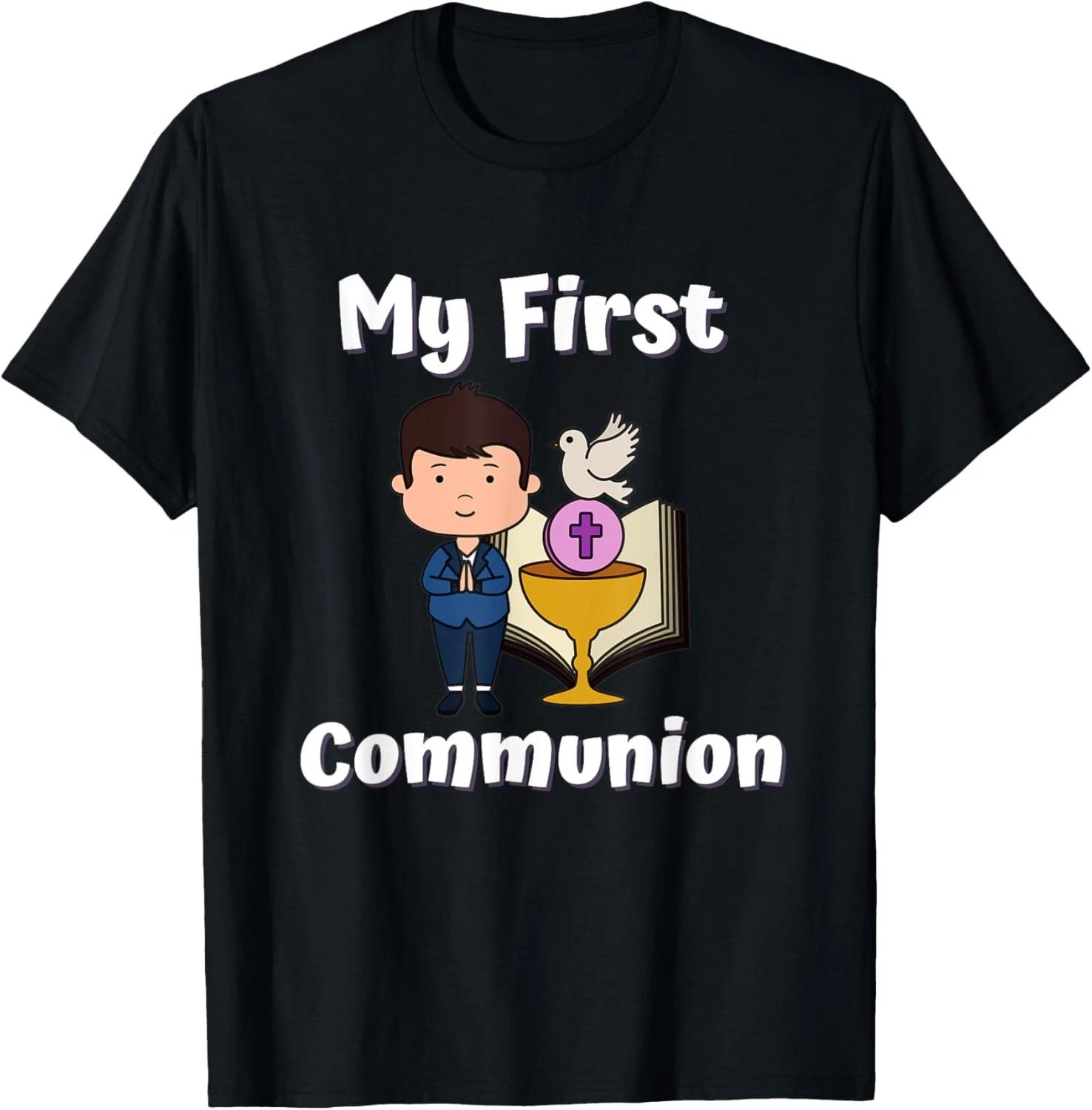 My First Holy Communion For Boys Cute Catholic Christian T shirt L
My First Holy Communion For Boys Cute Catholic Christian T shirt L