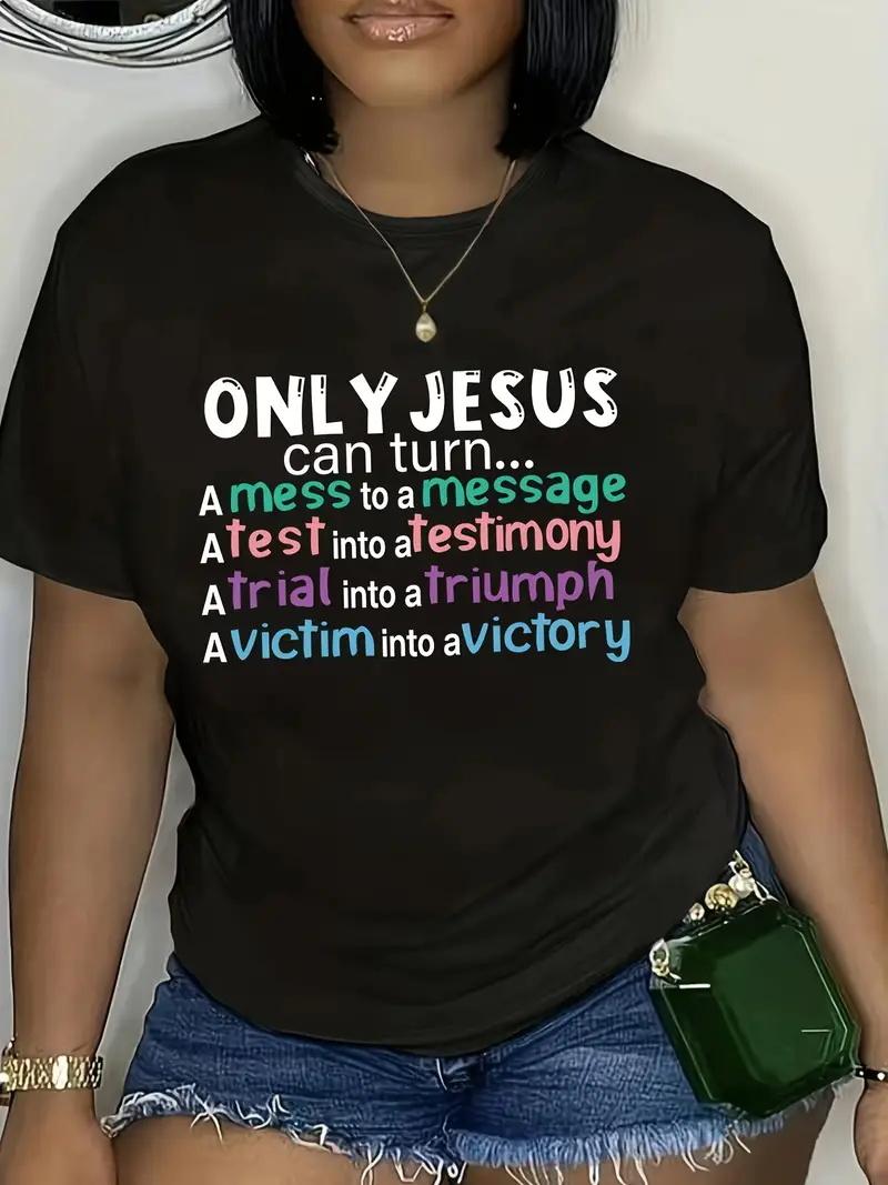 Only Jesus TShirt Women Oneck Short Sleeve Womens Tshirts Vintage Fashion Daily Harajuku Shirt Travel Tee Shirts Clothing M
Only Jesus TShirt Women Oneck Short Sleeve Womens Tshirts Vintage Fashion Daily Harajuku Shirt Travel Tee Shirts Clothing M