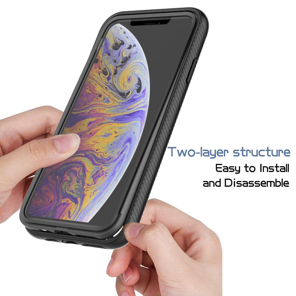For iPhone XS Max 6.5 inch Anti-scratch Hard PC+Soft TPU Hybrid Cover Anti-drop Phone Case with PET Screen Protector Black
For iPhone XS Max 6.5 inch Anti-scratch Hard PC+Soft TPU Hybrid Cover Anti-drop Phone Case with PET Screen Protector Black