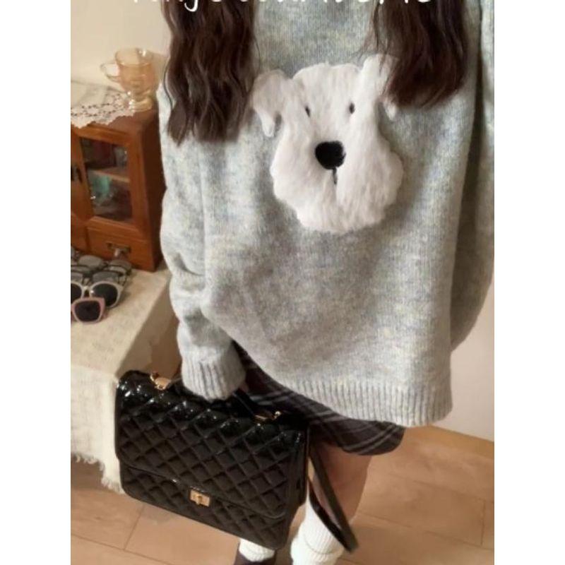 Korean Fall and Winter Wear Stuffed Puppy Brocade Sweater Female Gray Idle Style Loose Outer Wear Pullover Knitted Top Gray S(Suggested 37.50 kg-47.50 kg)
Korean Fall and Winter Wear Stuffed Puppy Brocade Sweater Female Gray Idle Style Loose Outer Wear Pullover Knitted Top Gray S(Suggested 37.50 kg-47.50 kg)