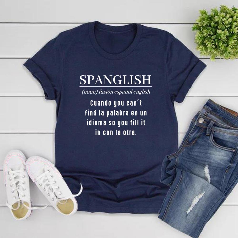 Футболка с надписью SPANGLISH Definition Футболки для латиноамериканцев Подарки учителям испанского языка Футболка с коротким рукавом для женщин Футболки с графикой Уличная одежда S
Футболка с надписью SPANGLISH Definition Футболки для латиноамериканцев Подарки учителям испанского языка Футболка с коротким рукавом для женщин Футболки с графикой Уличная одежда S
