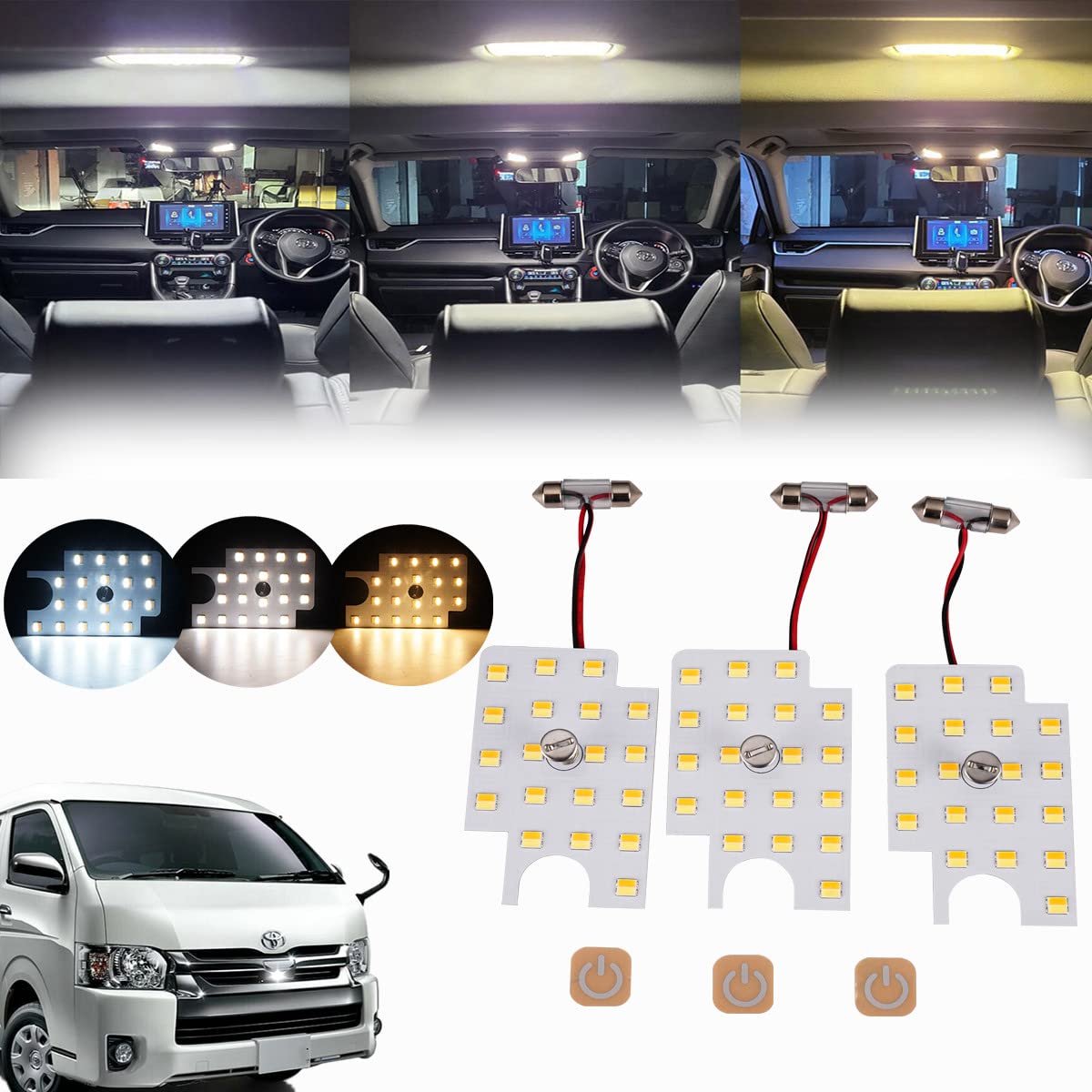 Светодиодная лампа салона Hiace 200 серии Специально Новая 3 цвета с 15 уровнями генерации света DX Интерьер Супер Светодиодное освещение Салона Кастом Легко Специальные инструменты и
Светодиодная лампа салона Hiace 200 серии Специально Новая 3 цвета с 15 уровнями генерации света DX Интерьер Супер Светодиодное освещение Салона Кастом Легко Специальные инструменты и