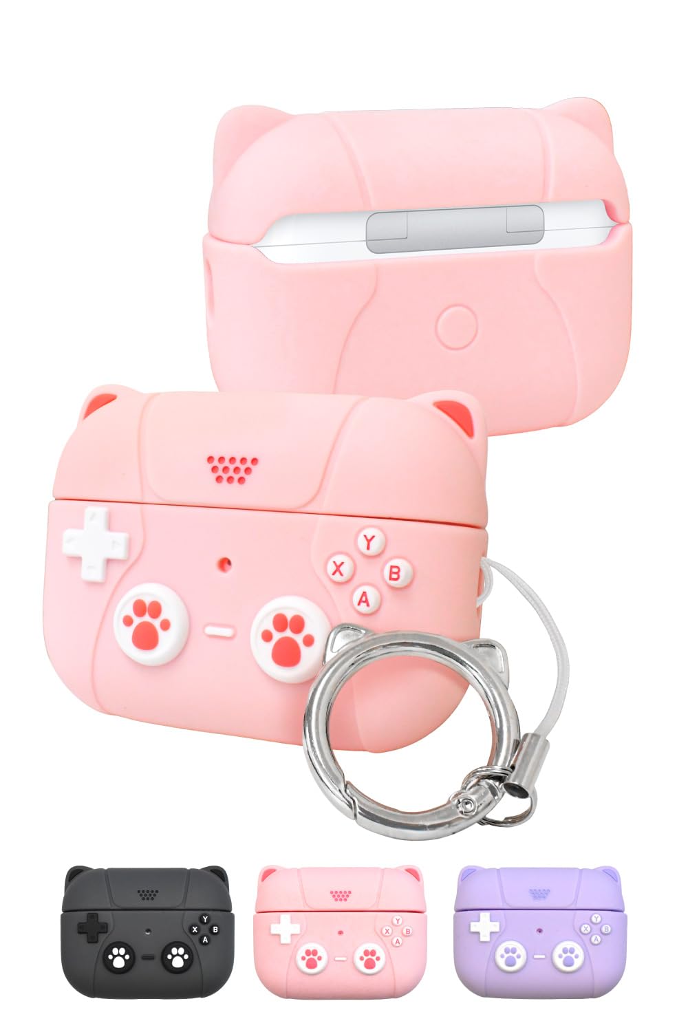 Shizuka Will AirPods Pro 21 Case Cover, Cat-Shaped Silicone Case with Cat Ears and Strap, C01 Pink
Shizuka Will AirPods Pro 21 Case Cover, Cat-Shaped Silicone Case with Cat Ears and Strap, C01 Pink