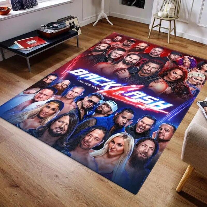 WWE Printed Carpets and Rug Wrestling Entertainment Area Rug Room Decoration For Living Room Bedroom Gift Home Decoration
WWE Printed Carpets and Rug Wrestling Entertainment Area Rug Room Decoration For Living Room Bedroom Gift Home Decoration