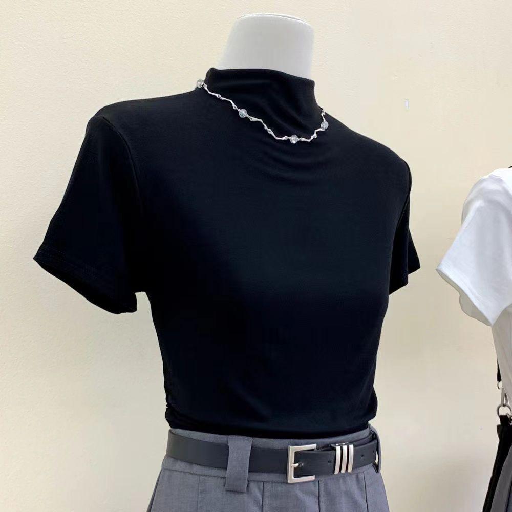 Women s Semi-High Neck Slim T-Shirt & Grey Pleated Skirt Set - Petite Summer Style XL (Recommended 118-130 lbs)
Women s Semi-High Neck Slim T-Shirt & Grey Pleated Skirt Set - Petite Summer Style XL (Recommended 118-130 lbs)