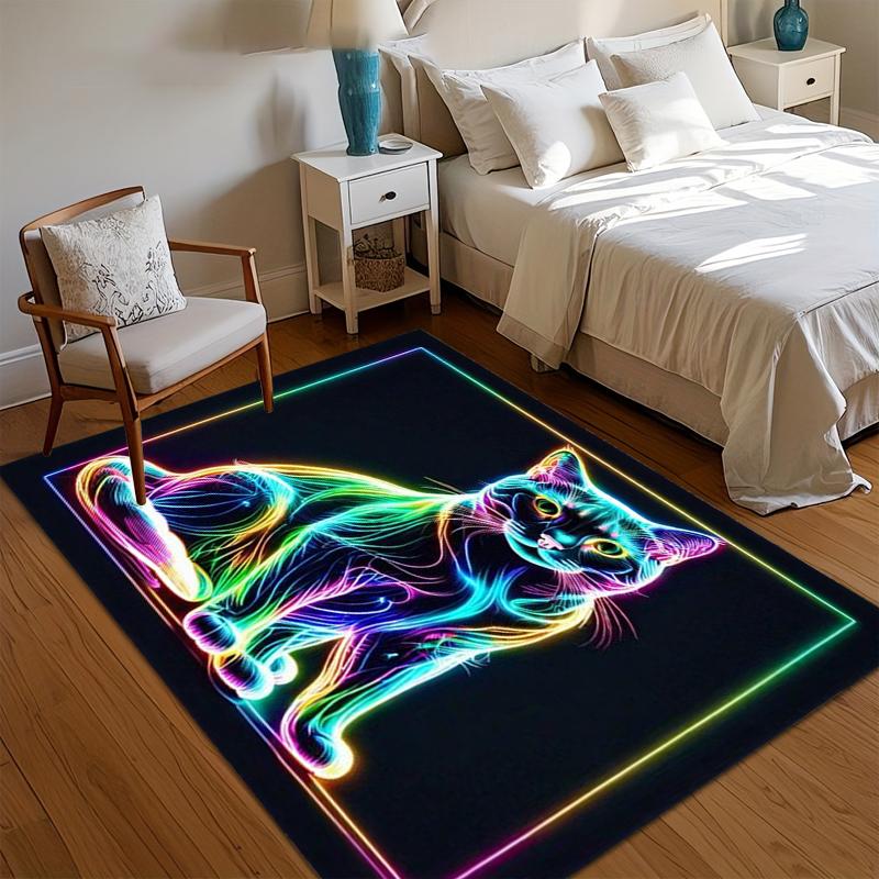 1pc Neon Rainbow Cat Rug Psychedelic Light Pattern Non Slip Floor Mat for Living Room Bedroom Neon Punk Home Decor Carpet 40X60cm
1pc Neon Rainbow Cat Rug Psychedelic Light Pattern Non Slip Floor Mat for Living Room Bedroom Neon Punk Home Decor Carpet 40X60cm