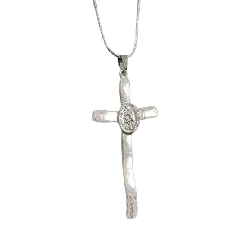 Stylish Crucifix Pendant Necklace Adjustable Length Neckchain Handmade Streetwear Accessories for Men and Women 1
Stylish Crucifix Pendant Necklace Adjustable Length Neckchain Handmade Streetwear Accessories for Men and Women 1