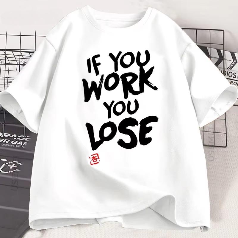 Anime Futaba Anzu Tshirt for Men Women IF YOU WORK YOU LOSE Printed Tshirt Casual Cotton Short Sleeve Round Neck Men Clothing 2XL
Anime Futaba Anzu Tshirt for Men Women IF YOU WORK YOU LOSE Printed Tshirt Casual Cotton Short Sleeve Round Neck Men Clothing 2XL