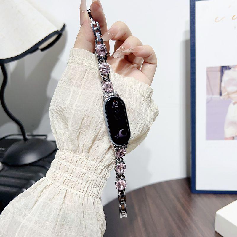 Bling Diamond Metal Band for Xiaomi Mi Band 10 9 8 Sparkle Jewelry Wristband Strap for Mi Band 9 10 Women Repleacement Bracelet for Redmi watch 4 5 срібні рожевого кольору
Bling Diamond Metal Band for Xiaomi Mi Band 10 9 8 Sparkle Jewelry Wristband Strap for Mi Band 9 10 Women Repleacement Bracelet for Redmi watch 4 5 срібні рожевого кольору
