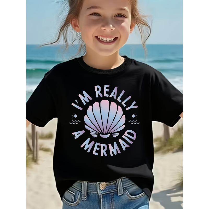 European sizes A Casual And Trendy Round-Neck T-Shirt for Featuring The Letters I M Really a Mermaid with a Cute Mermaid Design And Short Sleeves 98cm чёрный
European sizes A Casual And Trendy Round-Neck T-Shirt for Featuring The Letters I M Really a Mermaid with a Cute Mermaid Design And Short Sleeves 98cm чёрный