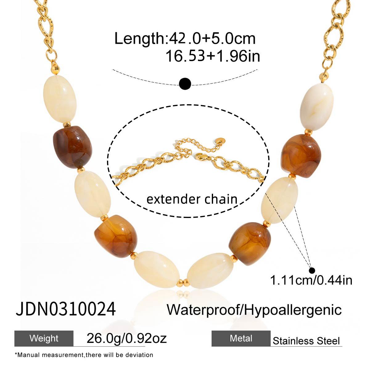 Titanium steel resin necklace niche collarbone chain non-fading jewelry 18k gold stainless steel
Titanium steel resin necklace niche collarbone chain non-fading jewelry 18k gold stainless steel
