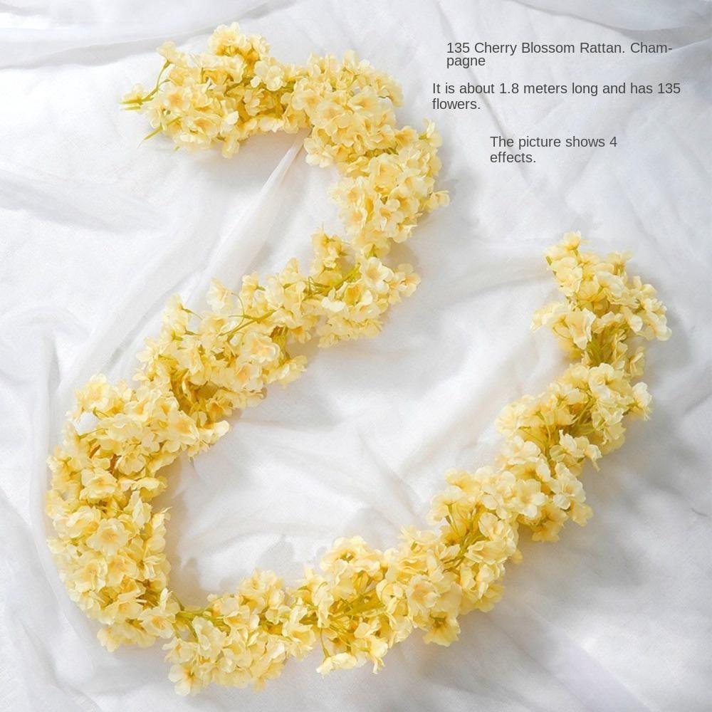 180СМ Виноградная лоза с цветами сакуры Имитация Искусственный шелк Растения для скрапбукинга Домашнее украшение 4
180СМ Виноградная лоза с цветами сакуры Имитация Искусственный шелк Растения для скрапбукинга Домашнее украшение 4