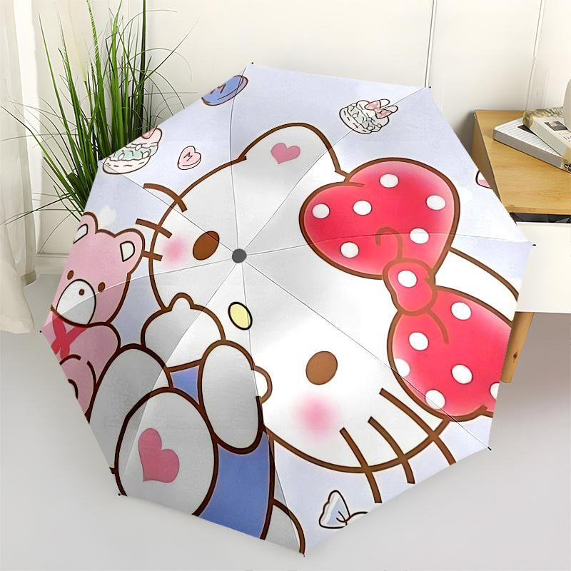 1pc Hello Kitty Automatic Opening/Closing Umbrella with Polka Dot Bow - Portable Three-Fold Design, 8-Bone Iron Frame Outdoor Umbrella for Fans, Trave
1pc Hello Kitty Automatic Opening/Closing Umbrella with Polka Dot Bow - Portable Three-Fold Design, 8-Bone Iron Frame Outdoor Umbrella for Fans, Trave