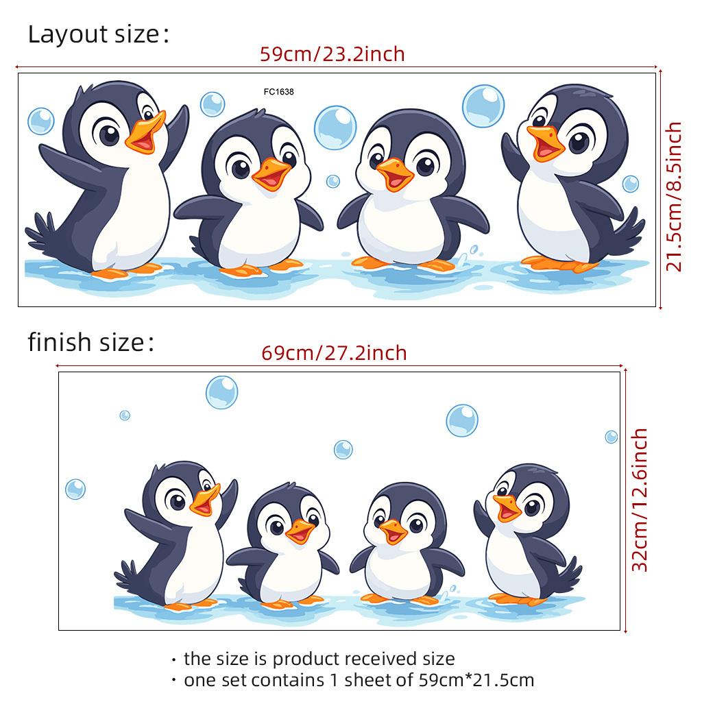 Self-adhesive penguin wall sticker easy to apply and remove. Perfect for bedroom, wall, glass and home decor, also great for festive party decorations FC1638
Self-adhesive penguin wall sticker easy to apply and remove. Perfect for bedroom, wall, glass and home decor, also great for festive party decorations FC1638
