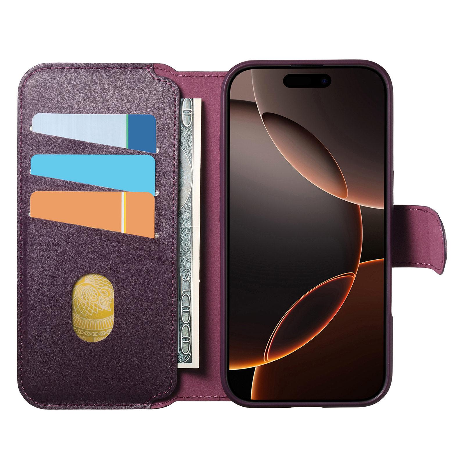 CASENEO MW-07 For iPhone 16 Pro Magnetic Case RFID Blocking Wallet Stand Leather Phone Cover with Wristband Red
CASENEO MW-07 For iPhone 16 Pro Magnetic Case RFID Blocking Wallet Stand Leather Phone Cover with Wristband Red