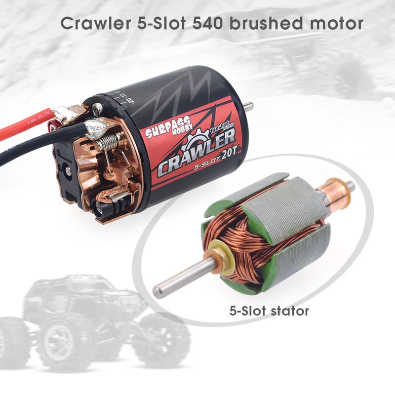 Surpass Hobby 540 Brushed Motor Brush 5 Slot 35T 45T 55T for 1/10 1/12 1/14 1/16 RC Car Crawler Truck Traxxas Trx4 Scx10 WLtoys 3-slot 540 80T
Surpass Hobby 540 Brushed Motor Brush 5 Slot 35T 45T 55T for 1/10 1/12 1/14 1/16 RC Car Crawler Truck Traxxas Trx4 Scx10 WLtoys 3-slot 540 80T