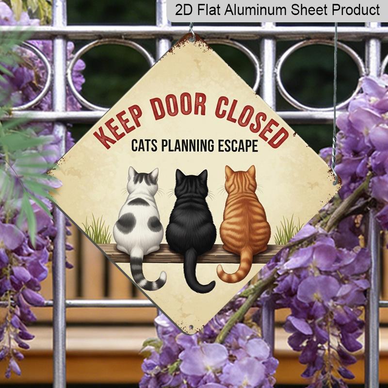 2D Flat - 1pc Vintage Cat Door Closing Themed Aluminum Sign, English Slogan Wall Art, Rustic Aluminum Plaque, Suitable for Cat House, Pet Shop, Yard 20*20cm
2D Flat - 1pc Vintage Cat Door Closing Themed Aluminum Sign, English Slogan Wall Art, Rustic Aluminum Plaque, Suitable for Cat House, Pet Shop, Yard 20*20cm