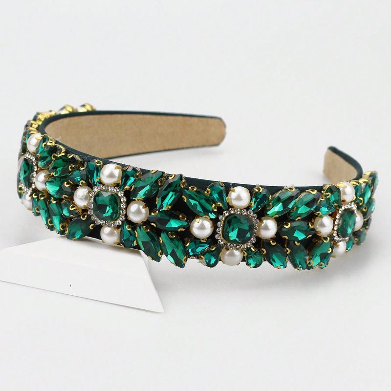 2026 Korean Version of Diamond-encrusted Pearl Headband European and American Baroque Headband Wide-edged Rhinestone Temperament Hair Accessories зелений
2026 Korean Version of Diamond-encrusted Pearl Headband European and American Baroque Headband Wide-edged Rhinestone Temperament Hair Accessories зелений