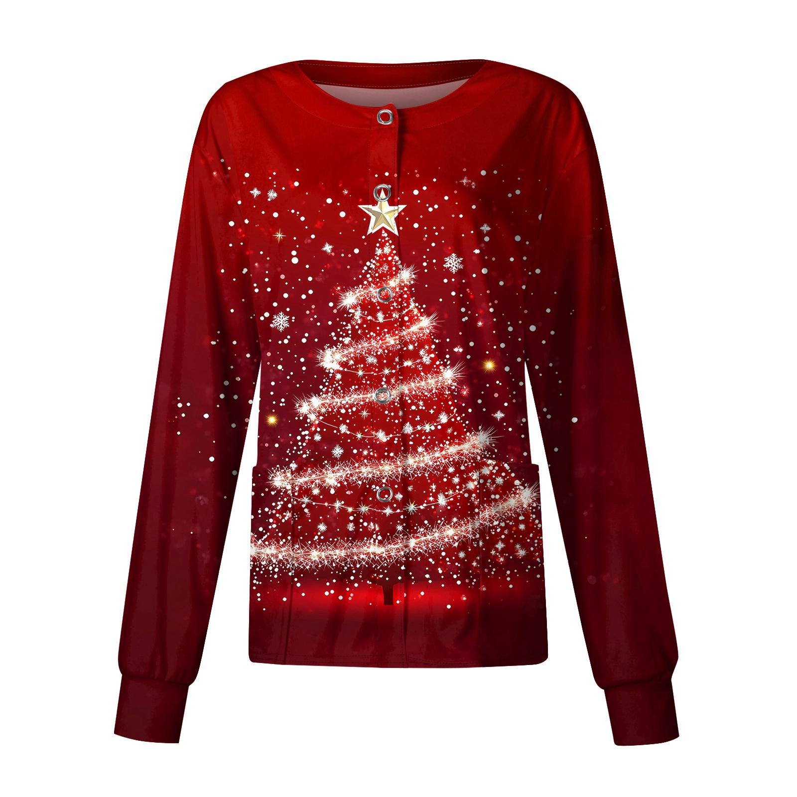 Женский повседневный однобортный однобортный защитная одежда с рождественским принтом и длинными рукавами, кардиган, топ XL киноварь
Женский повседневный однобортный однобортный защитная одежда с рождественским принтом и длинными рукавами, кардиган, топ XL киноварь