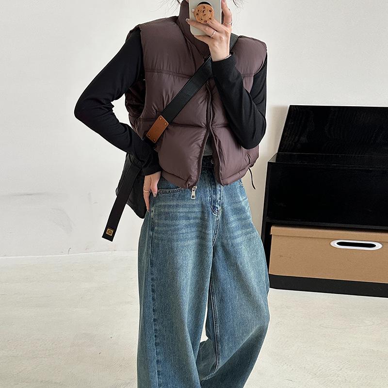 Women s Oversized Short Down Vest, Stand-up Collar XL темно-коричневого
Women s Oversized Short Down Vest, Stand-up Collar XL темно-коричневого