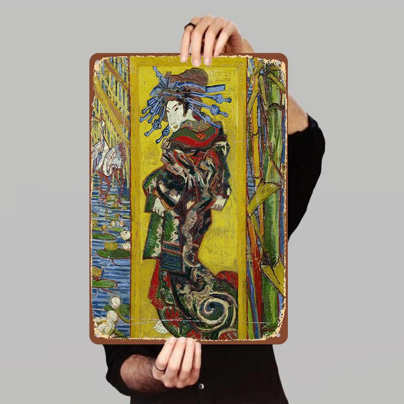 Vintage Japanese Geisha Metal Iron Painting Wall Art Decor for Living Room Bedroom Study Room 7.9x11.8In(20x30cm)
Vintage Japanese Geisha Metal Iron Painting Wall Art Decor for Living Room Bedroom Study Room 7.9x11.8In(20x30cm)