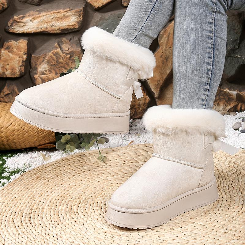 Fashion Bowknot Decor Thick Plush Snow Boots for Women Winter Warm Faux Fur Platform Ankle Boots Woman Thick Sole Non Slip Cotton Shoes 36 бежевый
Fashion Bowknot Decor Thick Plush Snow Boots for Women Winter Warm Faux Fur Platform Ankle Boots Woman Thick Sole Non Slip Cotton Shoes 36 бежевый