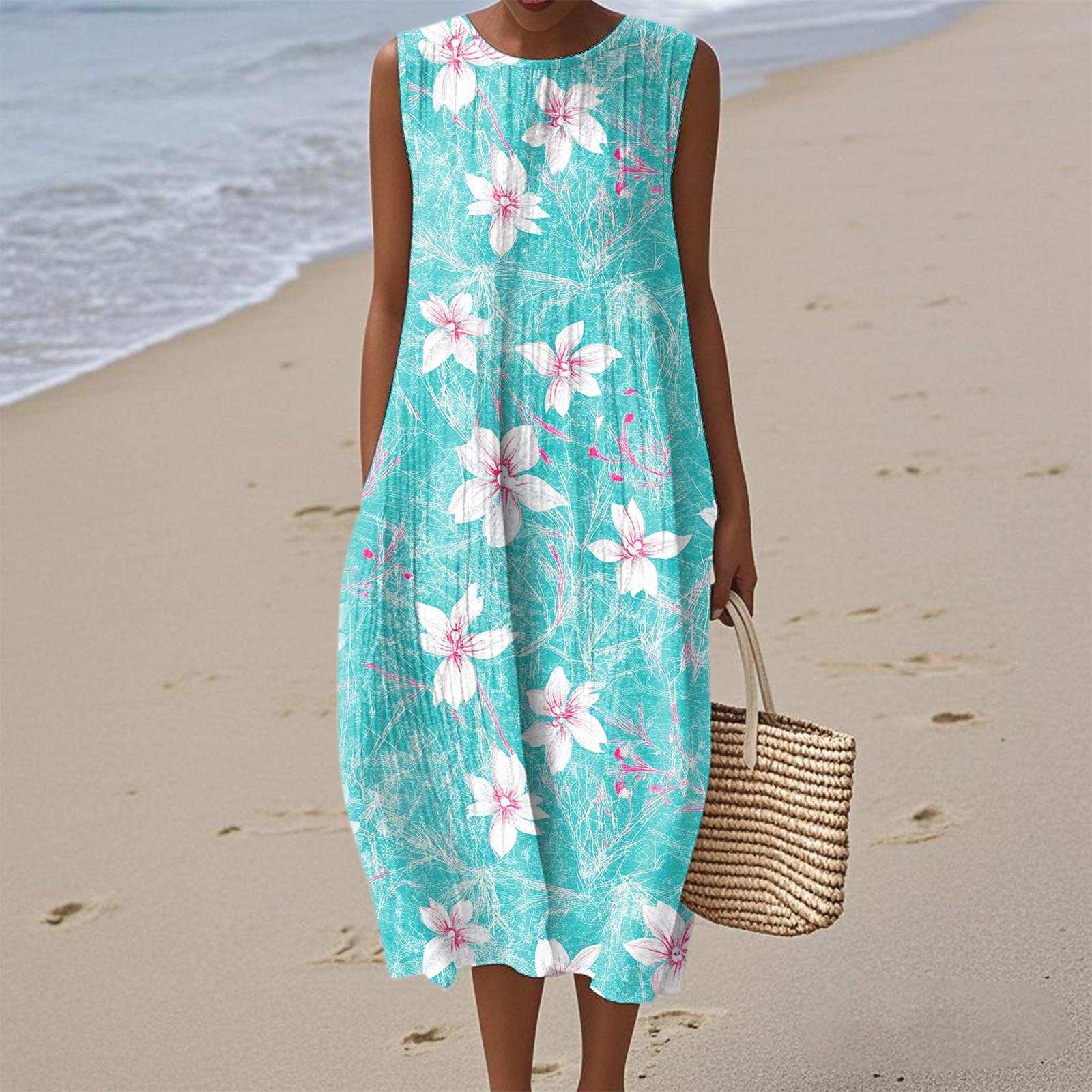 Женское модное повседневное платье без рукавов с круглым вырезом и цветочным принтом, элегантное, темпераментное M зелёный
Женское модное повседневное платье без рукавов с круглым вырезом и цветочным принтом, элегантное, темпераментное M зелёный