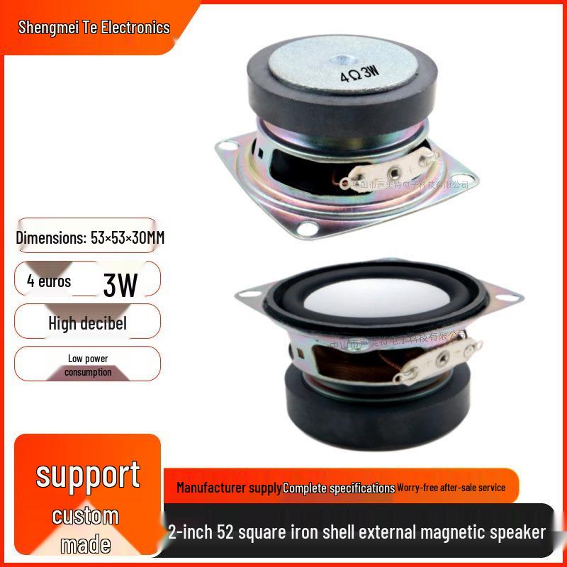 2 Full-Range Tweeter & 53MM Bass Speaker, 4 Ohm 3W, Iron Shell, External Magnet, Bluetooth Compatible
2 Full-Range Tweeter & 53MM Bass Speaker, 4 Ohm 3W, Iron Shell, External Magnet, Bluetooth Compatible