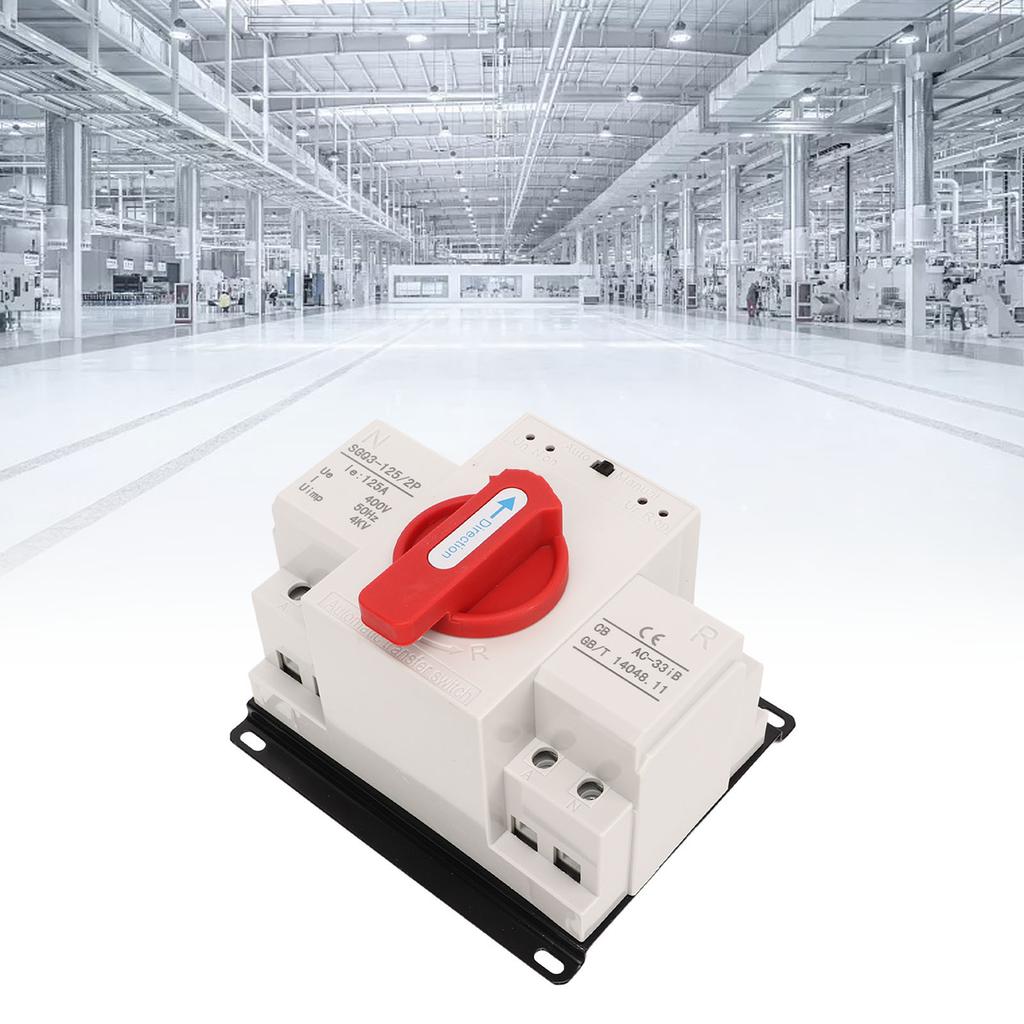 Generic Dual Power Automatic Transfer Switch Red Handle 125A Generator