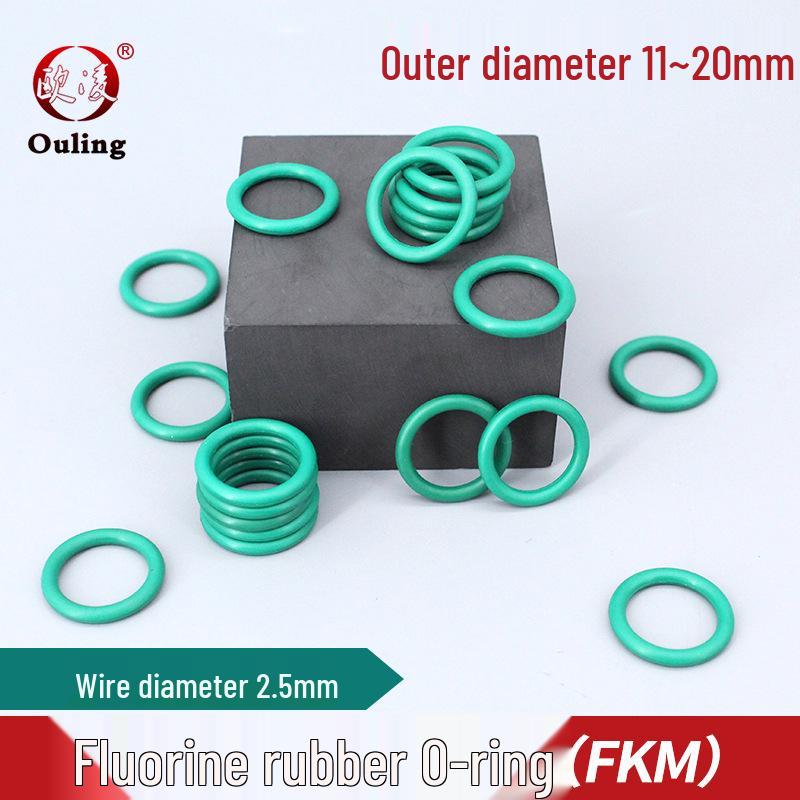 Green Fluororubber O-ring, 11-20mm OD, 2.5mm Thickness, Temperature Resistant OD 11*2.5mm (10 pcs)
Green Fluororubber O-ring, 11-20mm OD, 2.5mm Thickness, Temperature Resistant OD 11*2.5mm (10 pcs)