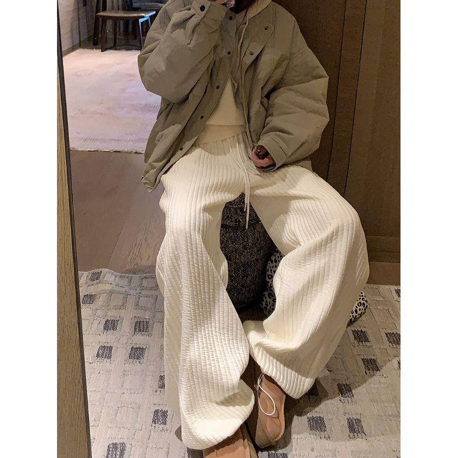 3D Waistband Autumn Vertical Stripe Quilted Cotton Straight-Leg Drawstring Wide-Leg Pants Large
3D Waistband Autumn Vertical Stripe Quilted Cotton Straight-Leg Drawstring Wide-Leg Pants Large