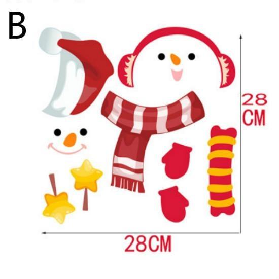 Christmas Wall Stickers Self-adhesive Snowman Window Glass Stickers PVC Graffiti Stickers B
Christmas Wall Stickers Self-adhesive Snowman Window Glass Stickers PVC Graffiti Stickers B