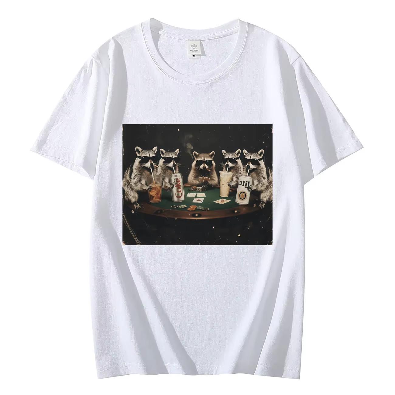Drinking Iced Coffee Raccoon Poker Night Funny Meme T Shirt Fashion Vintage Short Sleeve T-shirt Men Women Casual Loose T-shirts 5XL різнокольоровий
Drinking Iced Coffee Raccoon Poker Night Funny Meme T Shirt Fashion Vintage Short Sleeve T-shirt Men Women Casual Loose T-shirts 5XL різнокольоровий