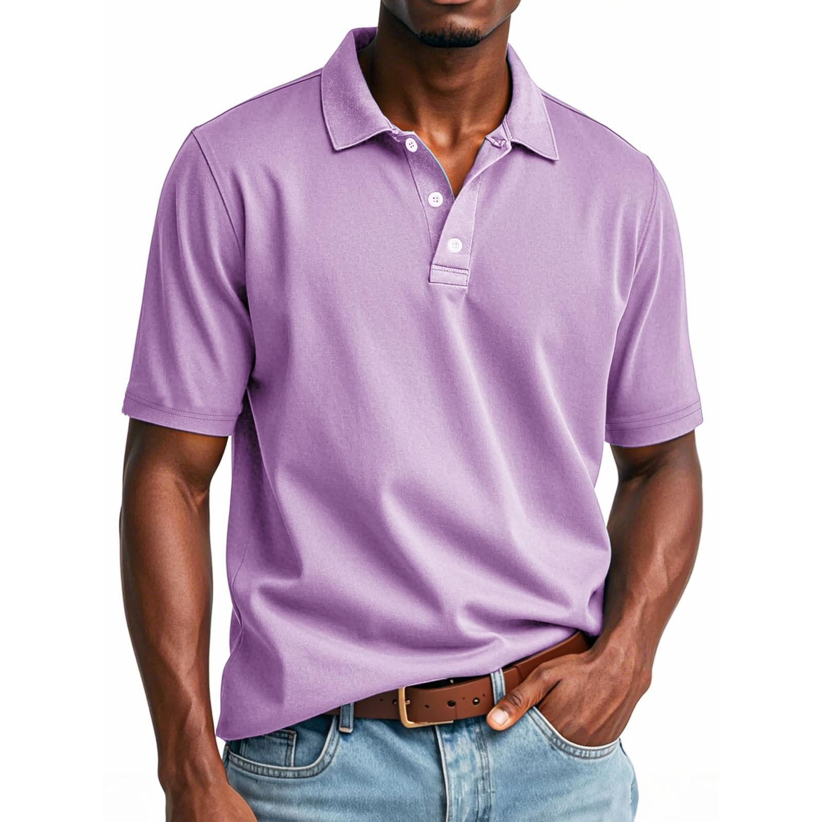 Мужской летний однотонный топ с лацканами на пуговицах, свободный, с коротким рукавом L фиолетовый
Мужской летний однотонный топ с лацканами на пуговицах, свободный, с коротким рукавом L фиолетовый