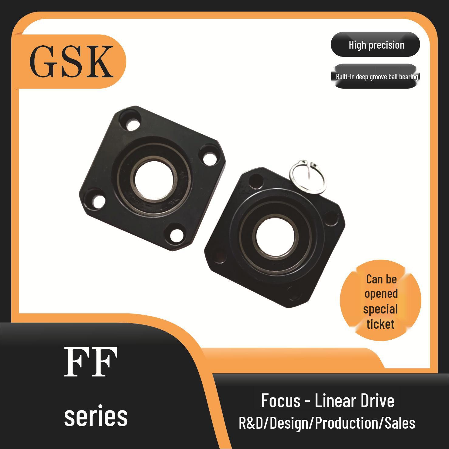 FF Series CNC Machine Lead Screw Round Flange Bearing Support Seat FF12
FF Series CNC Machine Lead Screw Round Flange Bearing Support Seat FF12