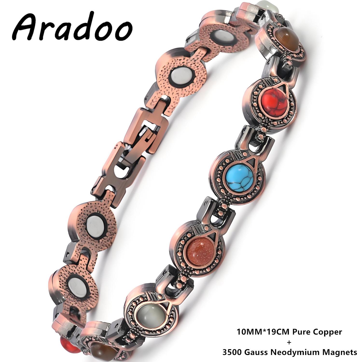 Pure Copper Bracelets for Women with Turquoise Ultra Strength Magnetic Wristband Jewelry Gifts
Pure Copper Bracelets for Women with Turquoise Ultra Strength Magnetic Wristband Jewelry Gifts